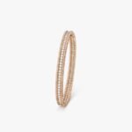 Van Cleef and Arpels Perlée diamonds bracelet 1 row medium model