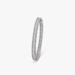 Van Cleef and Arpels Perlée diamonds bracelet 1 row medium model