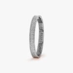 Van Cleef and Arpels Perlée diamonds bracelet 3 rows medium model