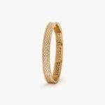 Van Cleef and Arpels Perlée diamonds bracelet 3 rows medium model