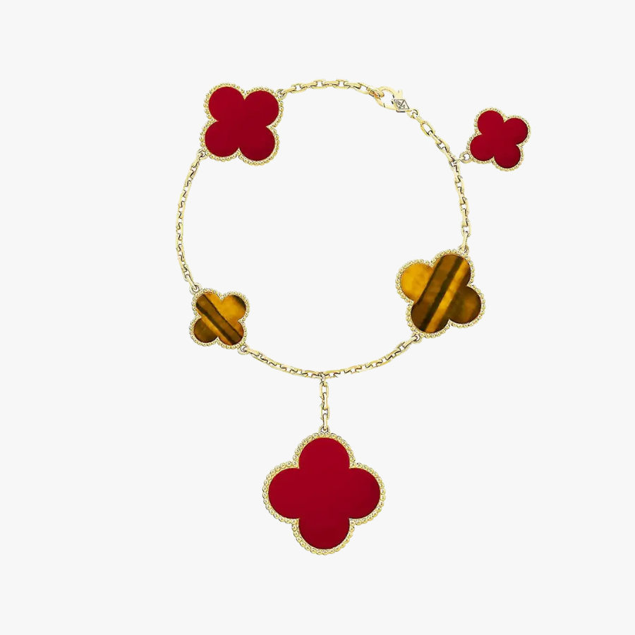 CEL-B-VCA-074.png Van Cleef and Arpels Vintage Alhambra bracelet 5 motifs - Image 1