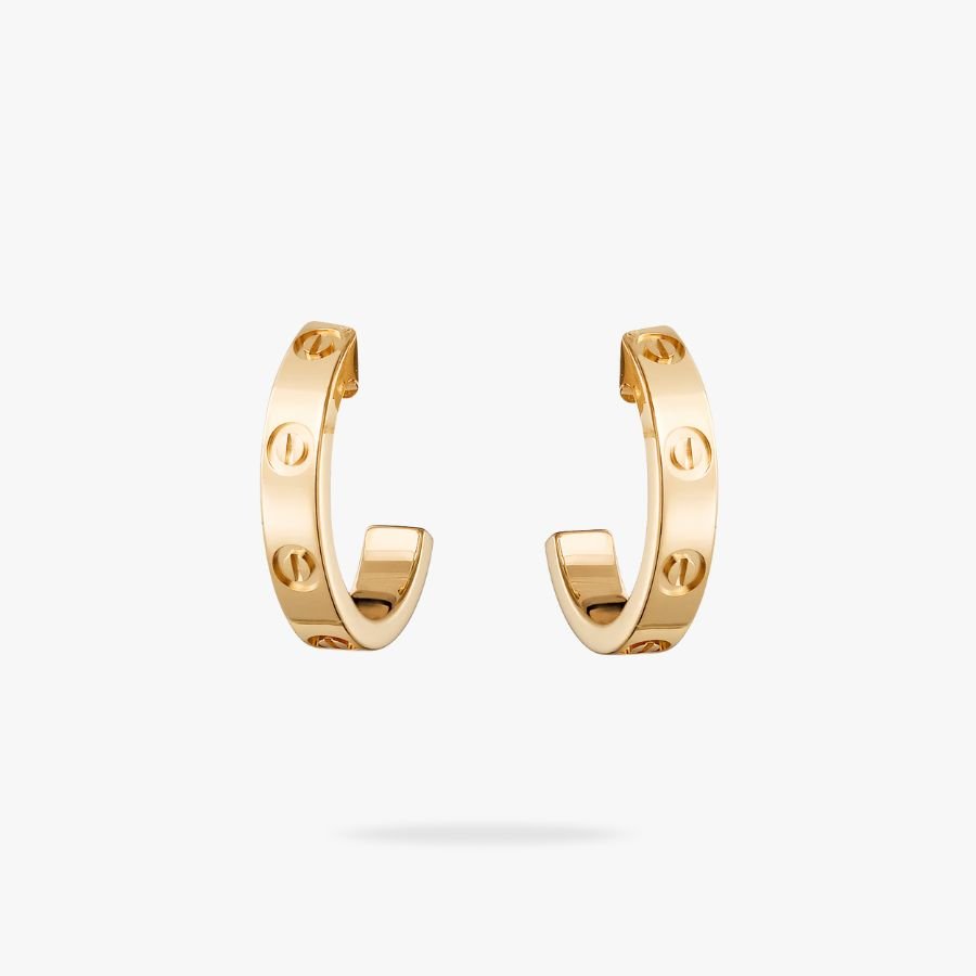 CEL-E-CAR-002.jpg CARTIER LOVE hoop earrings small model - Image 1