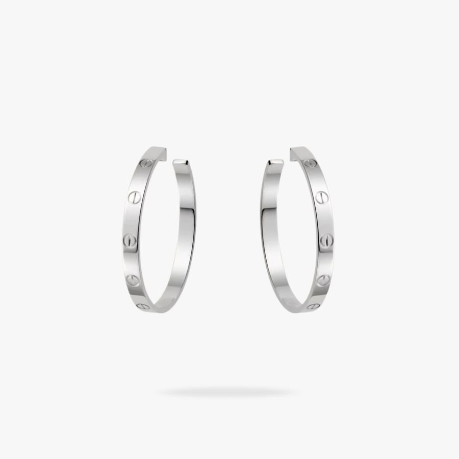 CEL-E-CAR-013.jpg CARTIER LOVE hoop earrings large model - Image 1