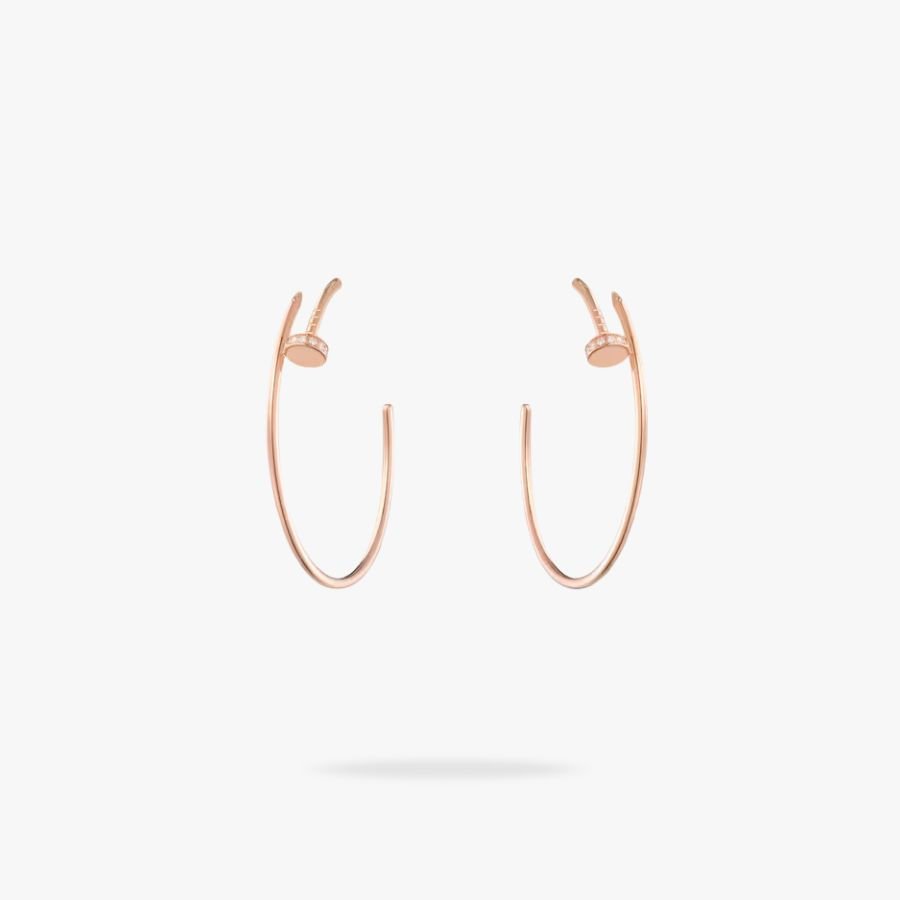 CEL-E-CAR-033.jpg CARTIER Juste un Clou hoop earrings large model diamonds - Image 1