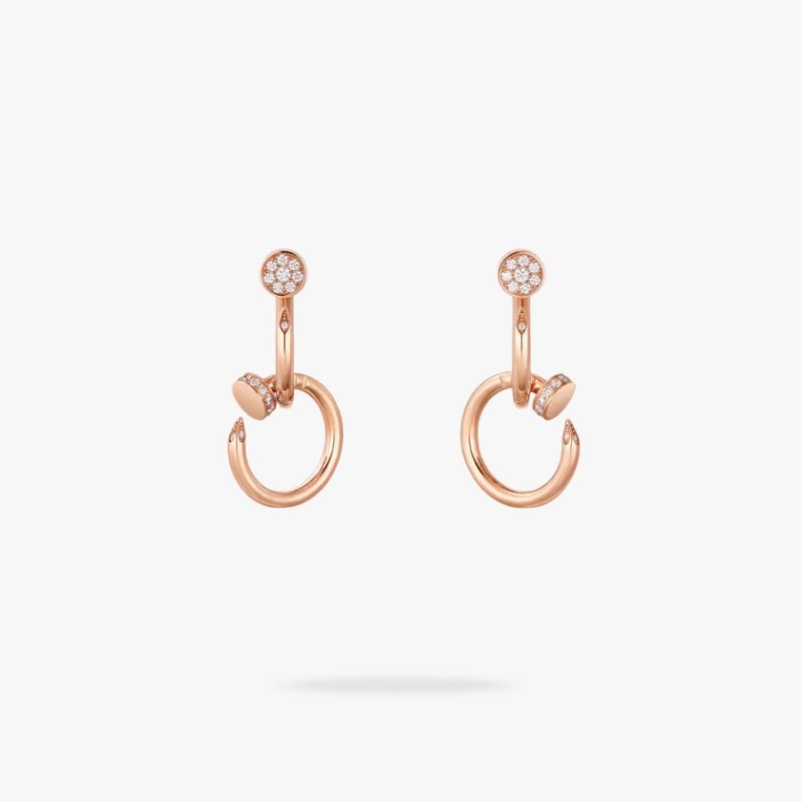 CEL-E-CAR-038.jpg CARTIER Juste un Clou earrings double diamonds - Image 1