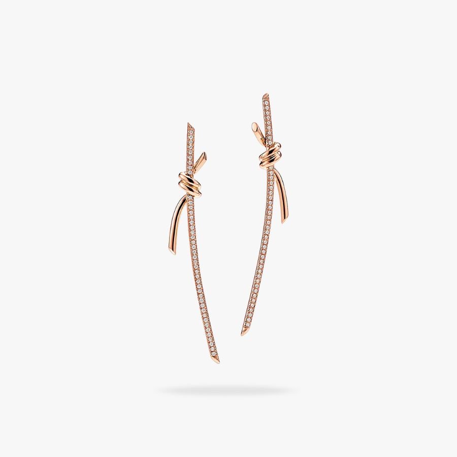 CEL-E-TIF-020.jpg Tiffany and Co TIFFANY Knot Drop Earrings - Image 1