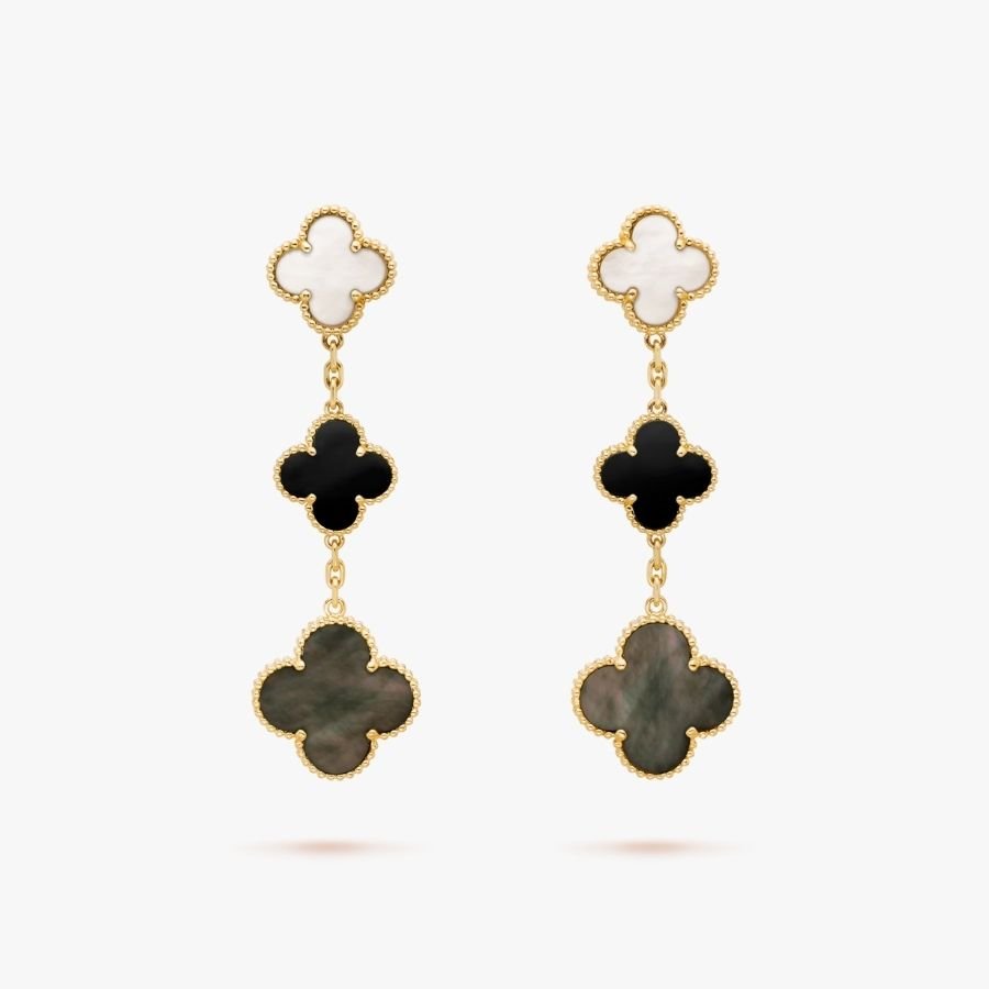 CEL-E-VCA-025.jpg Van Cleef and Arpels Magic Alhambra earrings 3 motifs - Image 1