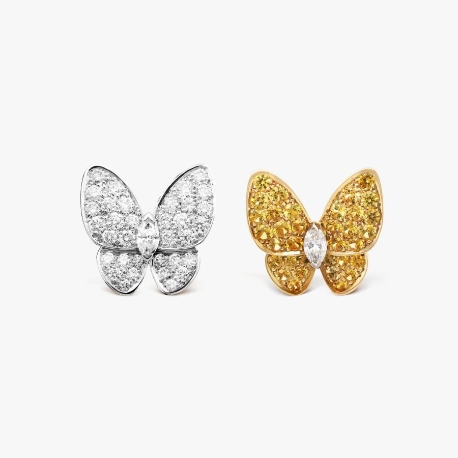 CEL-E-VCA-037.jpg Van Cleef and Arpels Two Butterfly earrings - Image 1