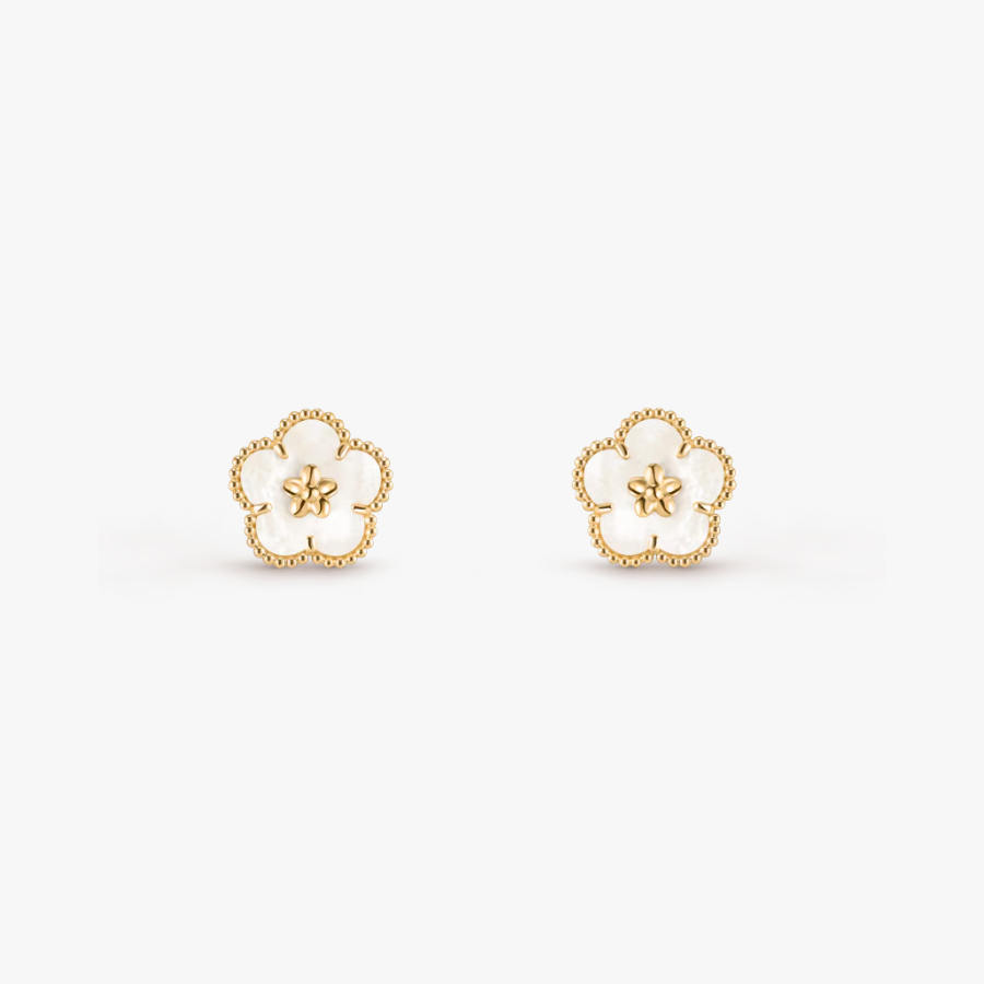 CEL-E-VCA-064.png Van Cleef and Arpels Lucky Spring earrings plum blossom - Image 1