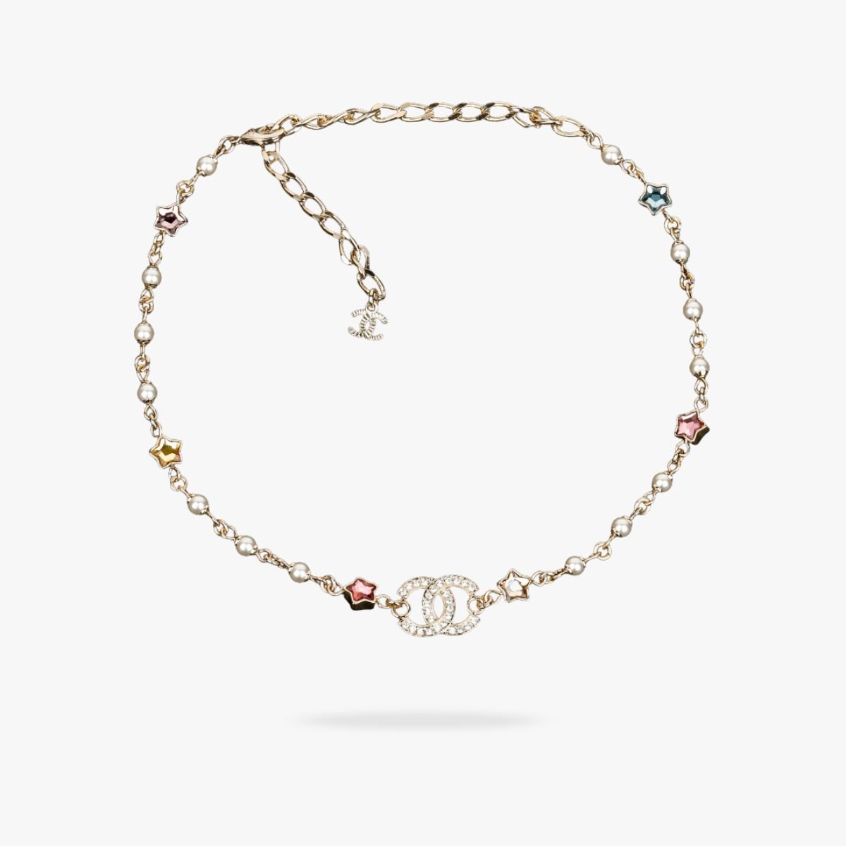 CEL-N-CN-009.jpg CHANEL 25P CC Star Pearl Necklace - Image 1