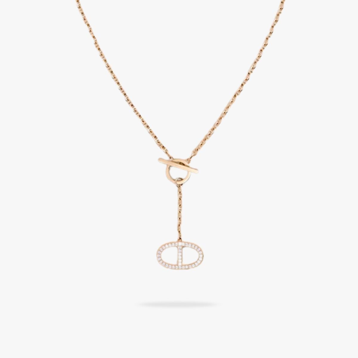 CEL-N-HER-005.jpg HERMES Chaine d’ancre Contour pendant large model - Image 1