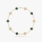 Van Cleef and Arpels Vintage Alhambra necklace 10 motifs