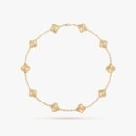Van Cleef and Arpels Vintage Alhambra necklace 10 motifs