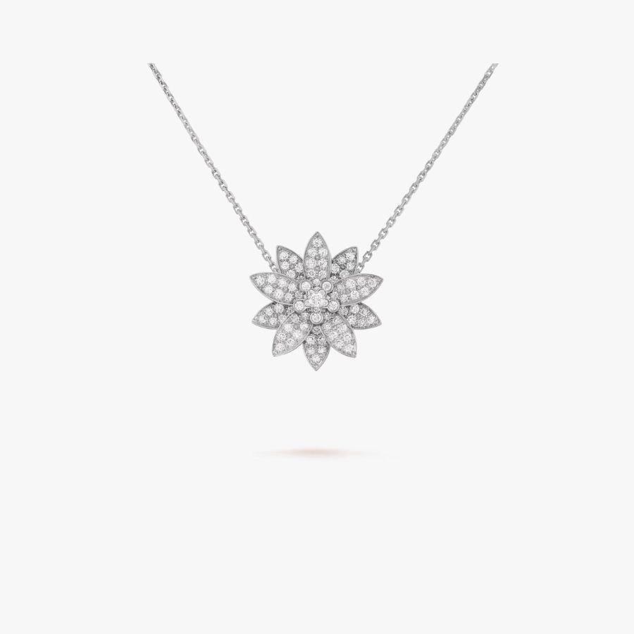 CEL-N-VCA-092.jpg Van Cleef and Arpels Lotus clip pendant medium model - Image 1