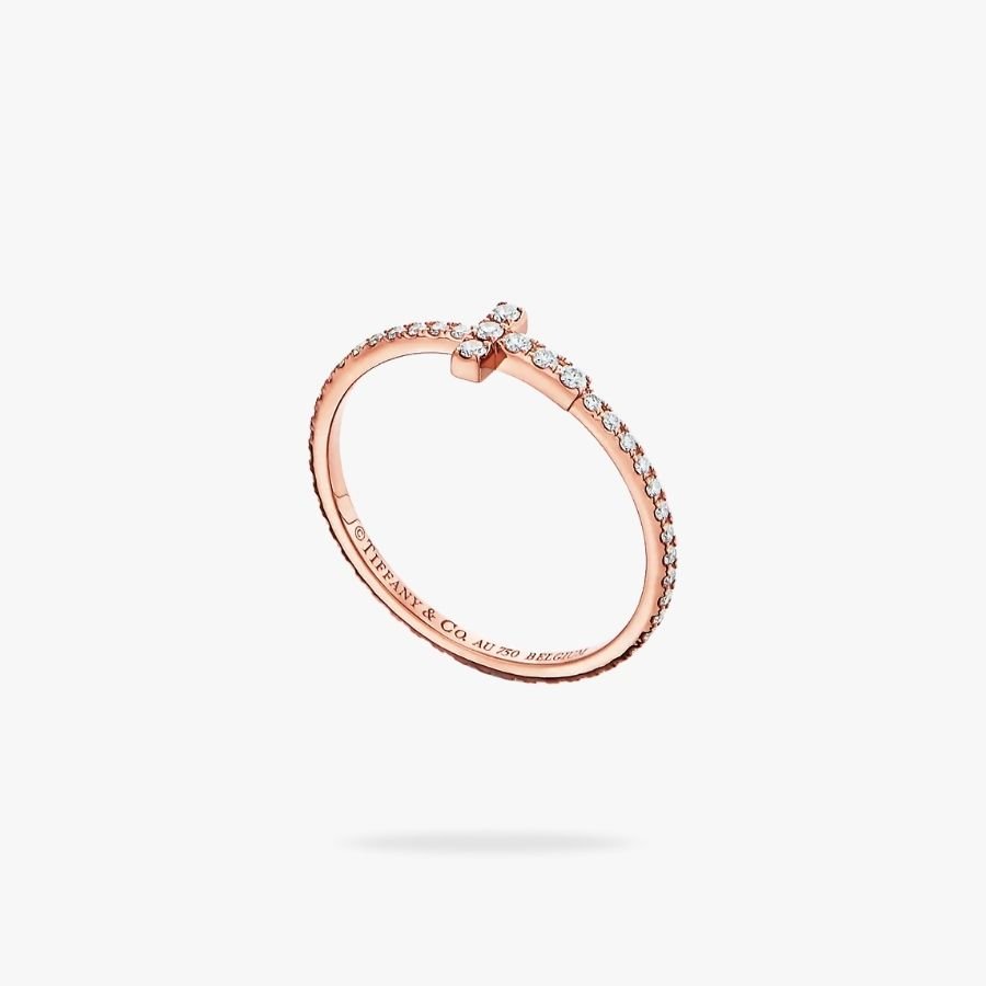 CEL-R-TIF-011.jpg Tiffany and Co TIFFANY T Diamond Wire Band Ring - Image 1