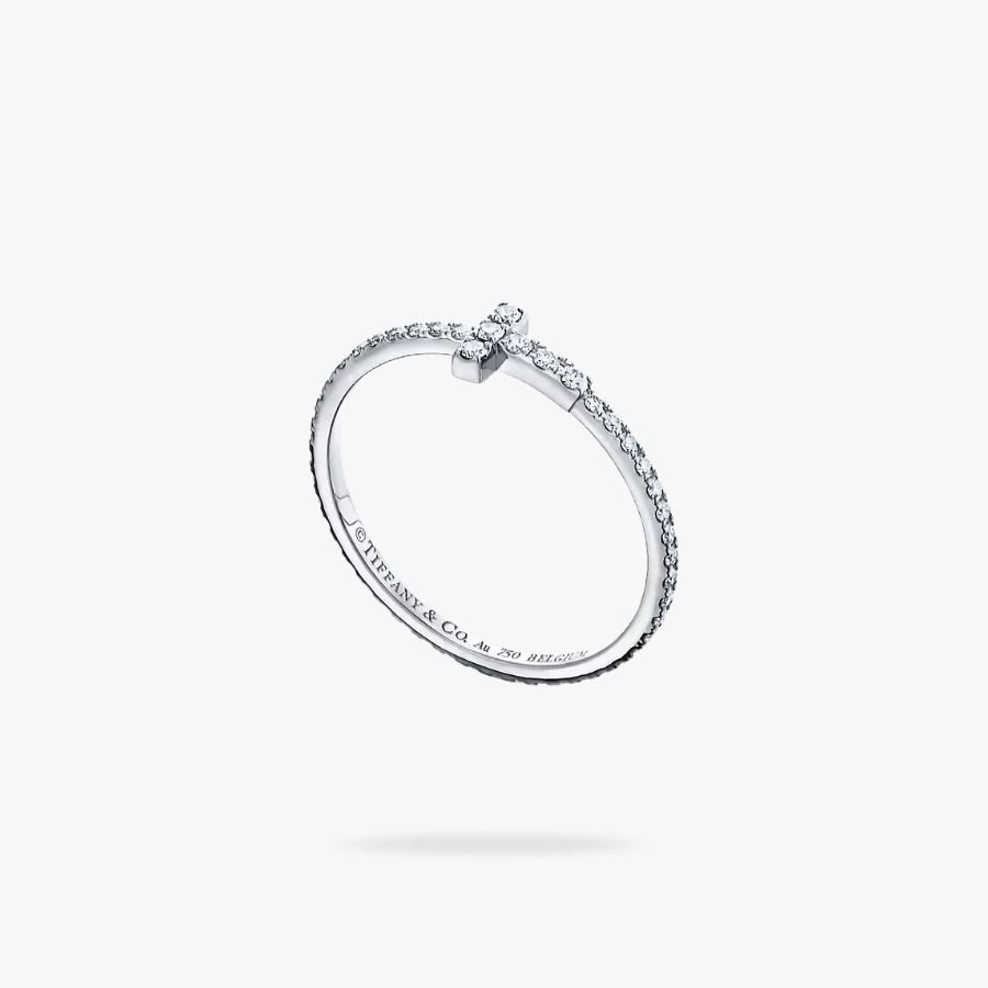 CEL-R-TIF-013.jpg Tiffany and Co TIFFANY T Diamond Wire Band Ring - Image 1