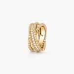 Van Cleef and Arpels Perlée diamonds duo ring