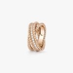 Van Cleef and Arpels Perlée diamonds duo ring