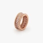 Van Cleef and Arpels Perlée diamonds ring 3 rows