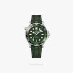 Omega Seamaster Diver 300M 42mm Steel On Rubber Strap Green Dial