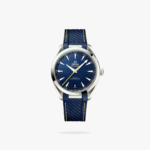 Omega Seamaster Aqua Terra 150M 41mm Steel On Rubber Strap Blue Dial