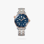 Omega Seamaster Diver 300M 42mm Steel Rose Gold On Steel Blue Dial