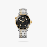 Omega Seamaster Diver 300M 42mm Steel Yellow Gold On Steel Black Dial