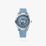 Omega Seamaster Aqua Terra Worldtimer 150M 43mm Steel On Rubber Strap Blue Dial