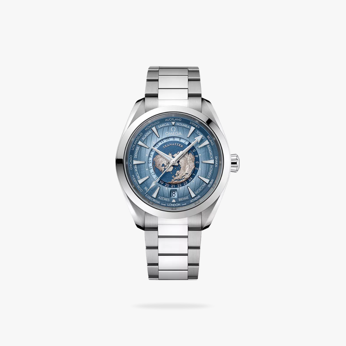 CEL-W-OM-027.png Omega Seamaster Aqua Terra Worldtimer 150M 43mm Steel On Steel Blue Dial - Image 1