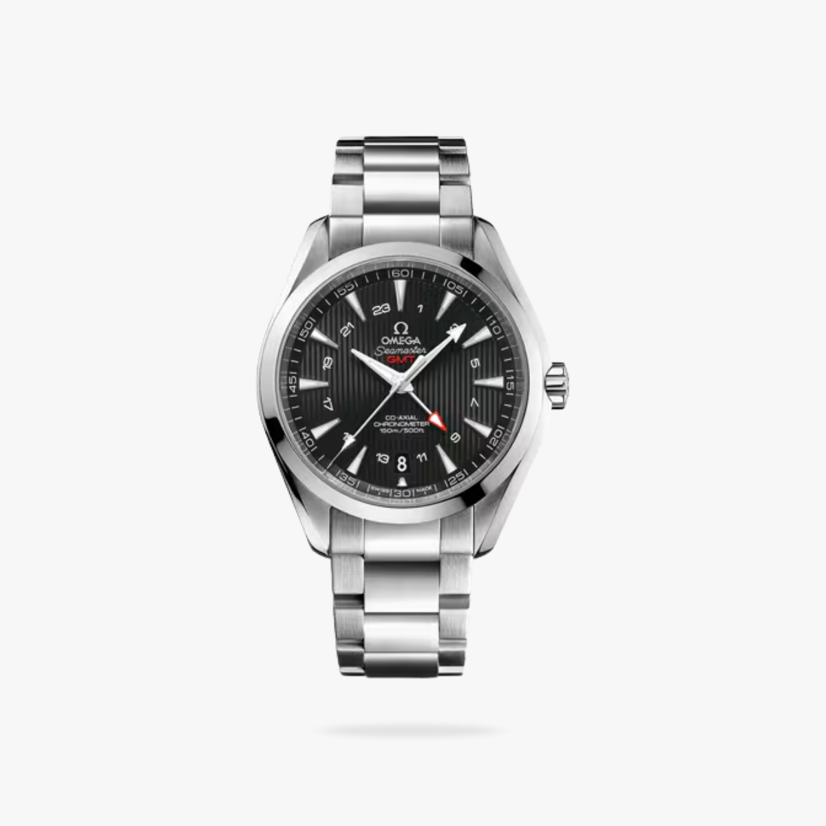CEL-W-OM-036.png Omega Seamaster Aqua Terra 150M GMT 43mm Steel On Steel Black Dial - Image 1