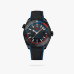 Omega Seamaster Planet Ocean 600M GMT Deep Black 46mm Steel On Rubber Strap Black Dial