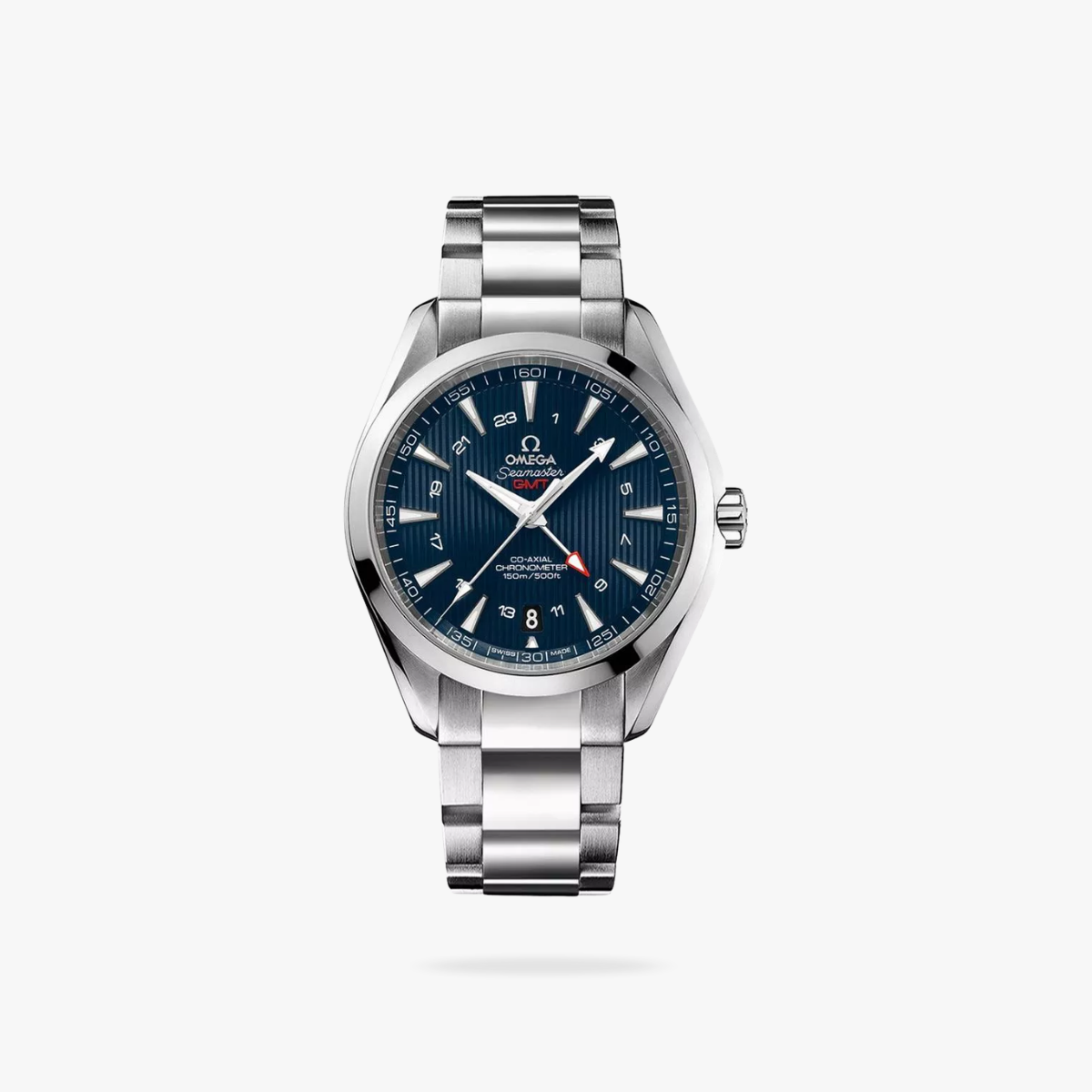CEL-W-OM-045.png Omega Seamaster Aqua Terra 150M GMT 43mm Steel On Steel Blue Dial - Image 1