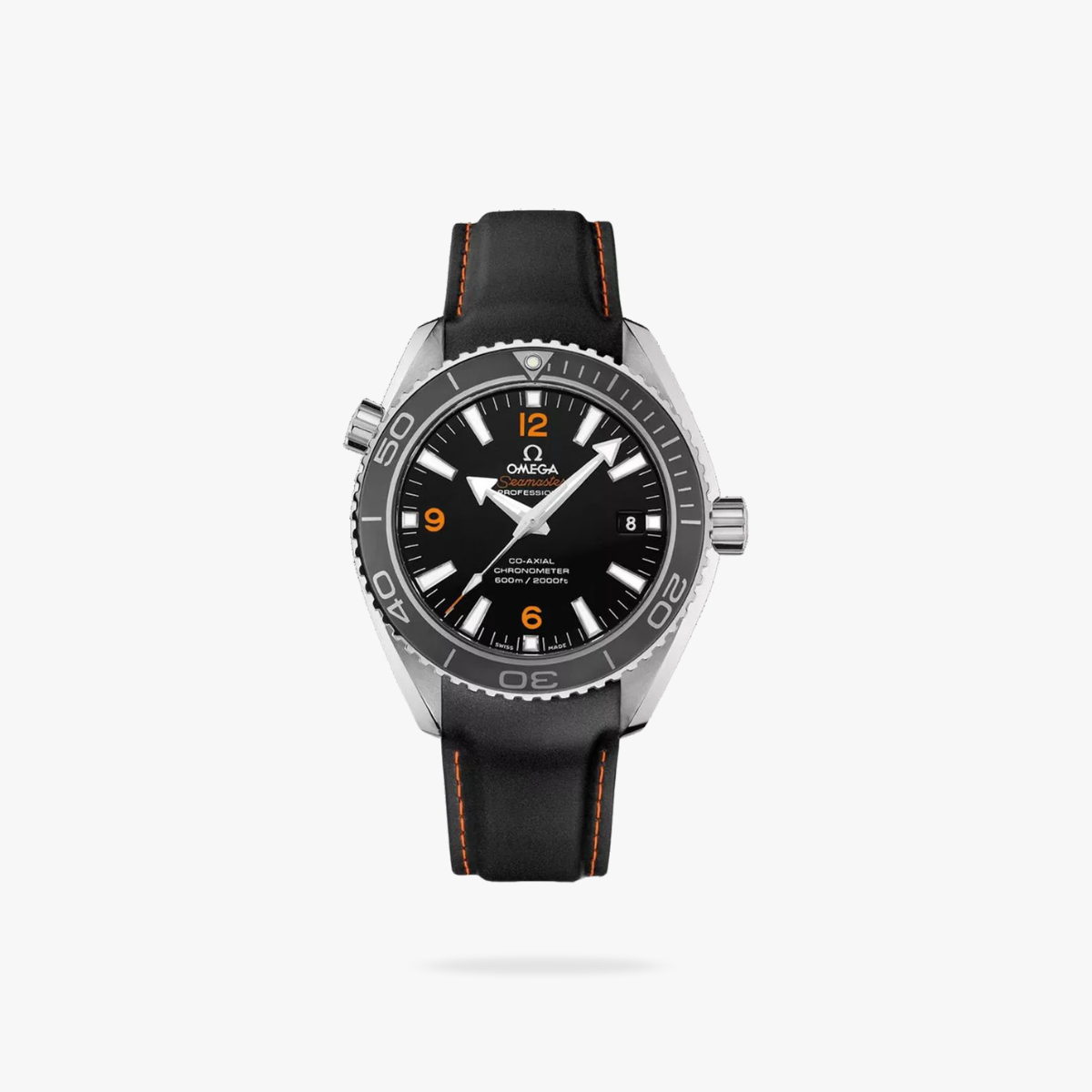 CEL-W-OM-047.png Omega Seamaster Planet Ocean 600M 42mm Steel On Rubber Strap Black Dial - Image 1