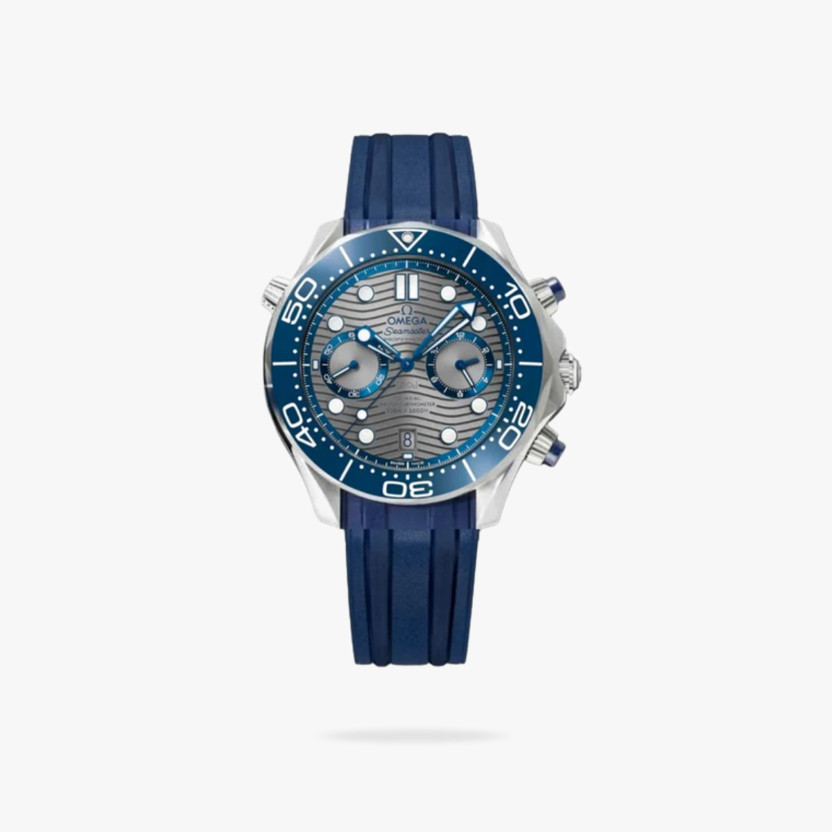 CEL-W-OM-049.png Omega Seamaster Diver 300M Chronograph 44mm Steel On Rubber Strap Silver Blue Dial - Image 1