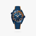 Omega Seamaster Planet Ocean 600M GMT Deep Blue 46mm Blue Ceramic On Rubber Strap Blue Dial