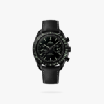 Omega Speedmaster Dark Side Of The Moon 44mm Black Ceramic On Leather Strap Black Dial