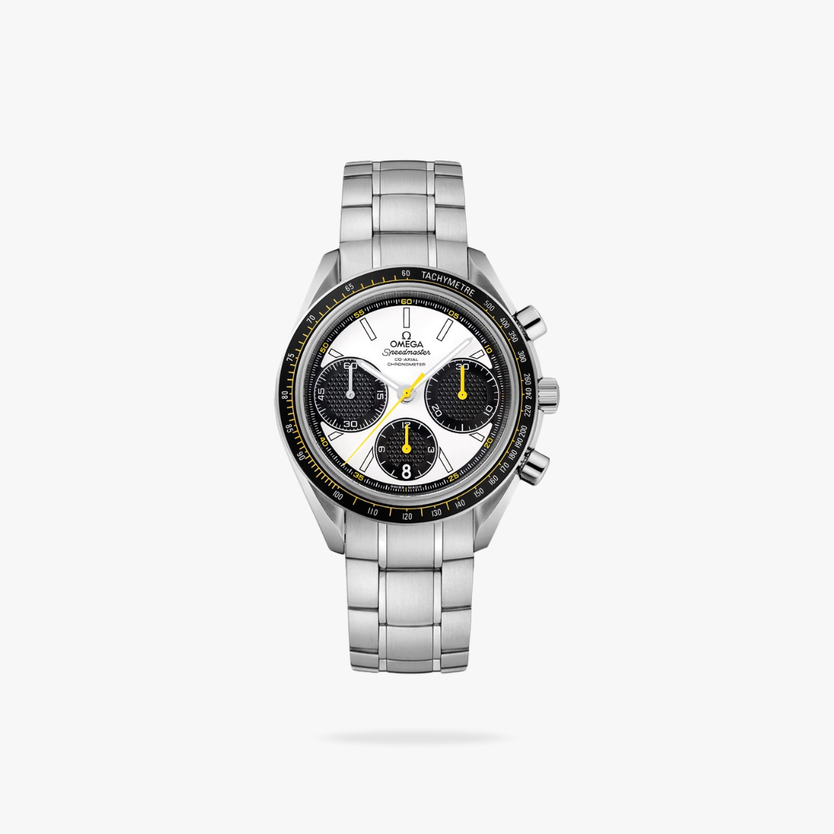 CEL-W-OM-074.png Omega Speedmaster Racing 40mm Steel On Steel White Dial - Image 1