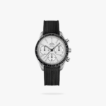 Omega Speedmaster Racing 40mm Steel On Rubber Strap White Dial