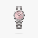 Rolex Daydate 36 mm President Fluted Bezel Pink Dial 128239