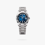 Rolex Daydate 36 mm President Fluted Bezel Blue ombre Dial 128239