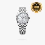 [Super Clone] Rolex Datejust 36 mm Jubilee Fluted Bezel White mother of pearl Dial 126234