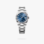 Rolex Datejust 36 mm Oyster Fluted Bezel Bright blue set with diamonds Dial 126234