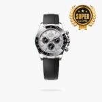 [Super Clone] Rolex Cosmograph Daytona 40 mm Oysterflex Ceramic Bezel Meteorite and black Dial 126519LN