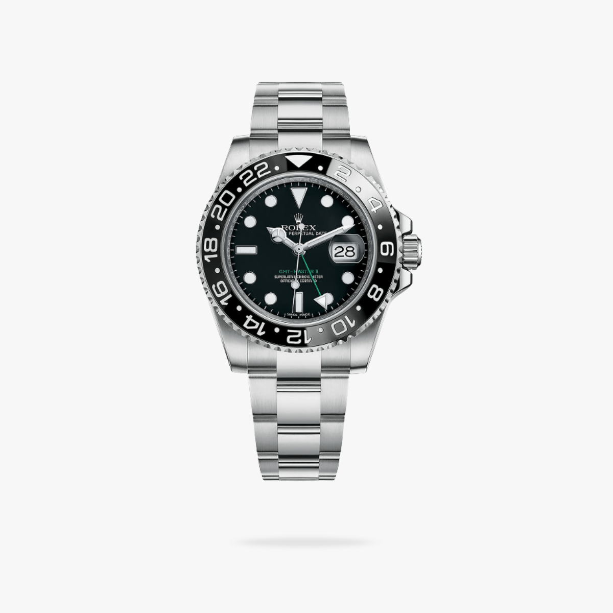 CEL-W-RL-035-1-1.png Rolex GMT Master II 40 mm Oyster Black Bezel Black Dial 126710GRNR - Image 1