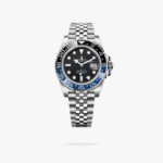 Rolex GMT Master II 40 mm Jubilee Blue and black Bezel Black Dial 126710BLNR
