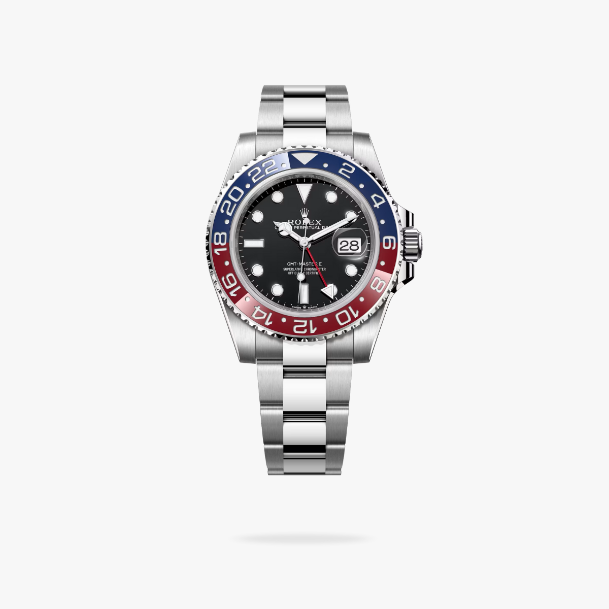 CEL-W-RL-038.png Rolex GMT Master II 40 mm Oyster Red and blue Bezel Black Dial 126710BLRO - Image 1