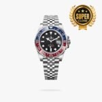 [Super Clone] Rolex GMT Master II 40 mm Jubilee Red and blue Bezel Black Dial 126710BLRO