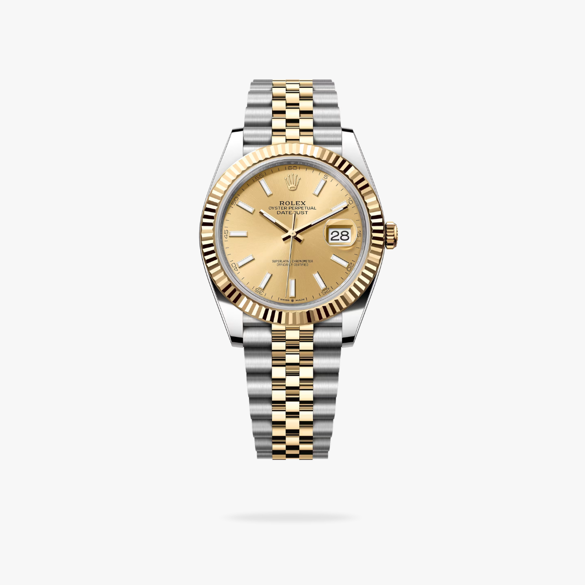 CEL-W-RL-040.png Rolex Datejust 41 mm Jubilee Fluted Bezel Champagne colour Dial 126333 - Image 1