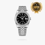 [Super Clone] Rolex Datejust 36 mm Jubilee Brilliant diamond set Bezel Bright black Dial 116244