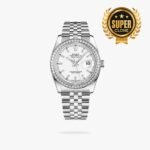 [Super Clone] Rolex Datejust 36 mm Jubilee Brilliant diamond set Bezel White Dial